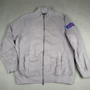 Buffalo Bills Jacket Mens XL Gray NFL Football Full Zip Stand Collar Sweatshirt